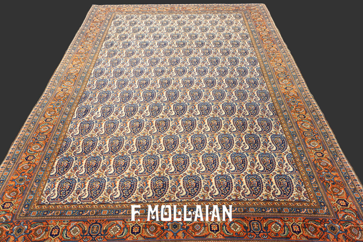 All-over Moharramat with Botheh design hand Knotted Mishan Antique Rug n°:805933